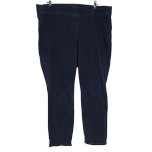 NYDJ Skinny Jeans Blue Lift Tuck High Rise Pull On Stretch Dark Wash Denim 18W